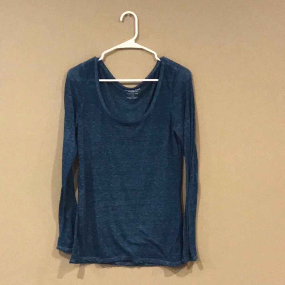 Blue long sleeved burnout shirt